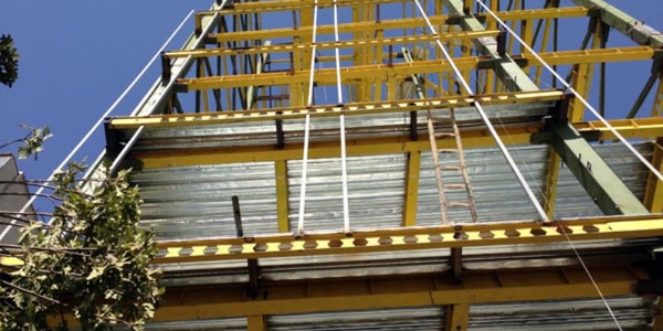 اجرای سقف عرشه فولادی  ، ماله پروانه و تهیه مصالح ساختمانی ب